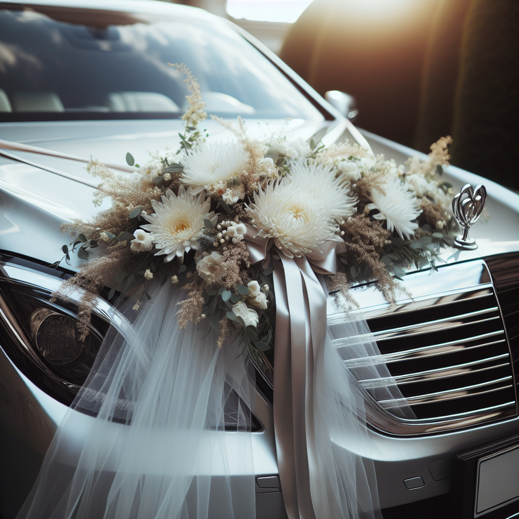 Dekoracje ślubne na samochód